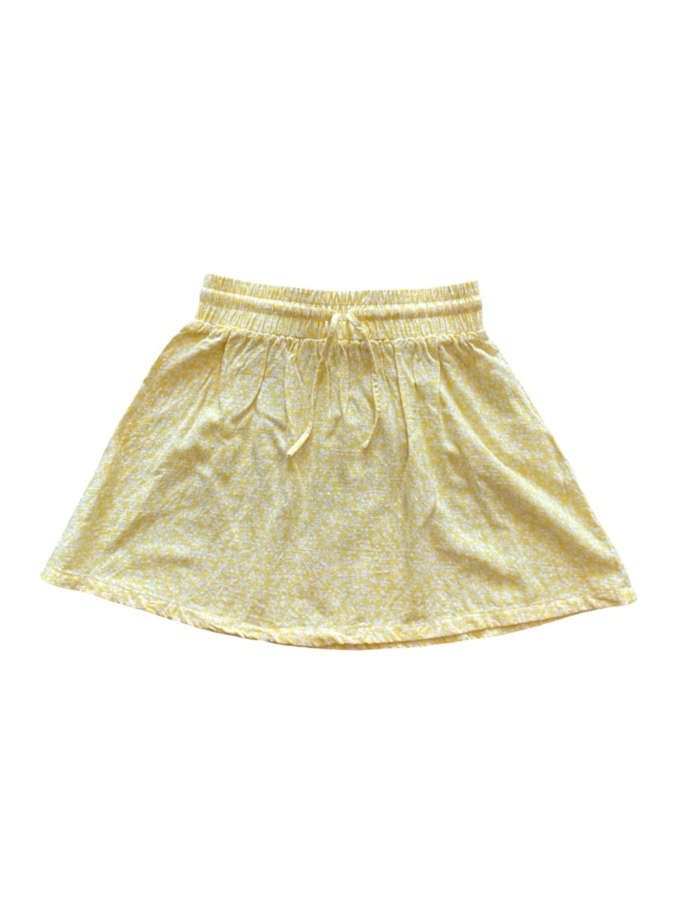 Copper Key Kids Yellow Drawstring Floral Skater Skirt - Size M